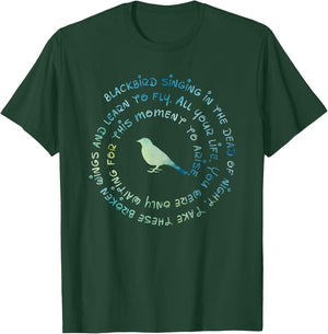 Blackbirds Singing In The Dead Of Night Vintage Funny Birds T-Shirt - T-Shirt | Forest