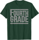 Checkered Fourth Grade Teacher Team Crew Back To School Women Girls Kids T-Shirt - T-Shirt | Forest