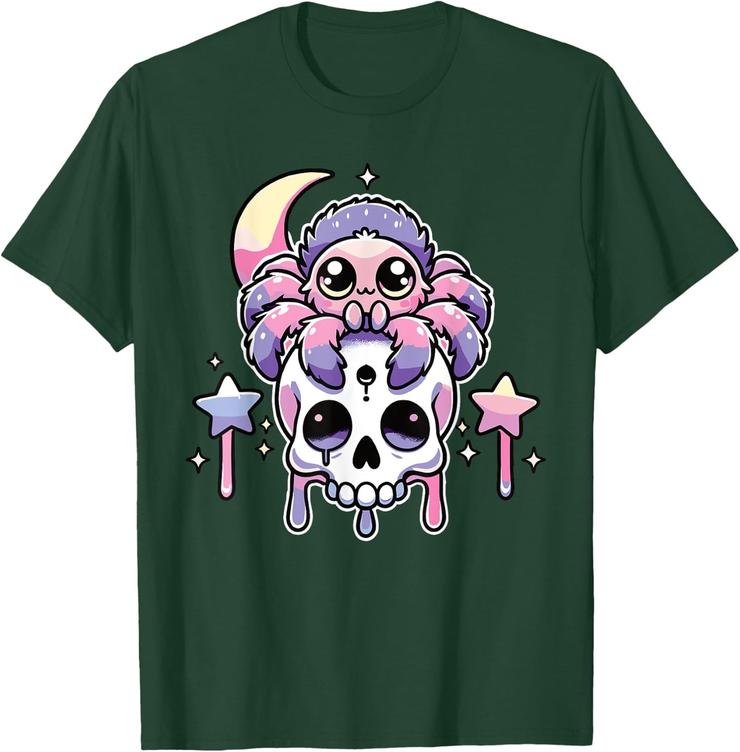 Kawaii Gothic Tarantula Pastel Colors Gothic Goth Tarantula T-Shirt - T-Shirt | Forest