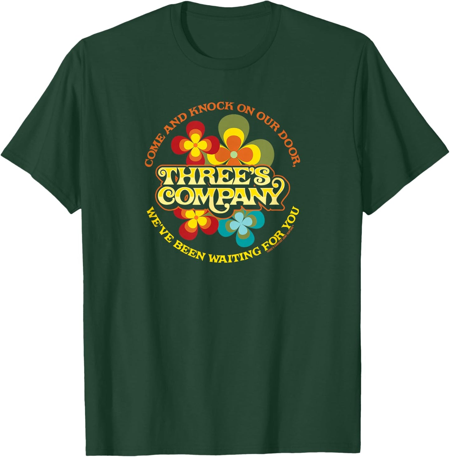 Three's Company TV Show Vintage Floral Graphic T-Shirt - T-Shirt | Forest