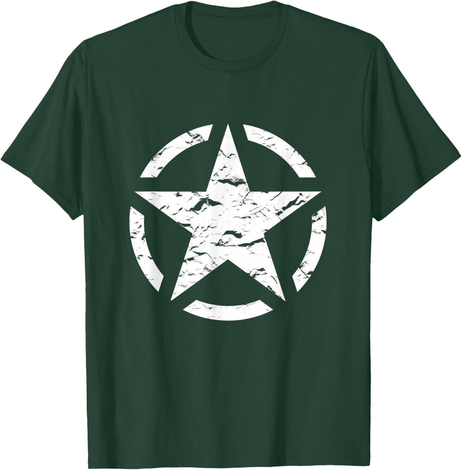 US Vintage Army Star T-Shirt - T-Shirt | Forest