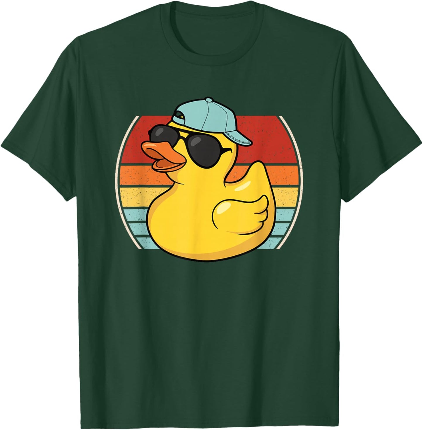 Cool Rubber Duck Retro Ruber Duck Lover Men Women Kids T-Shirt - T-Shirt | Forest