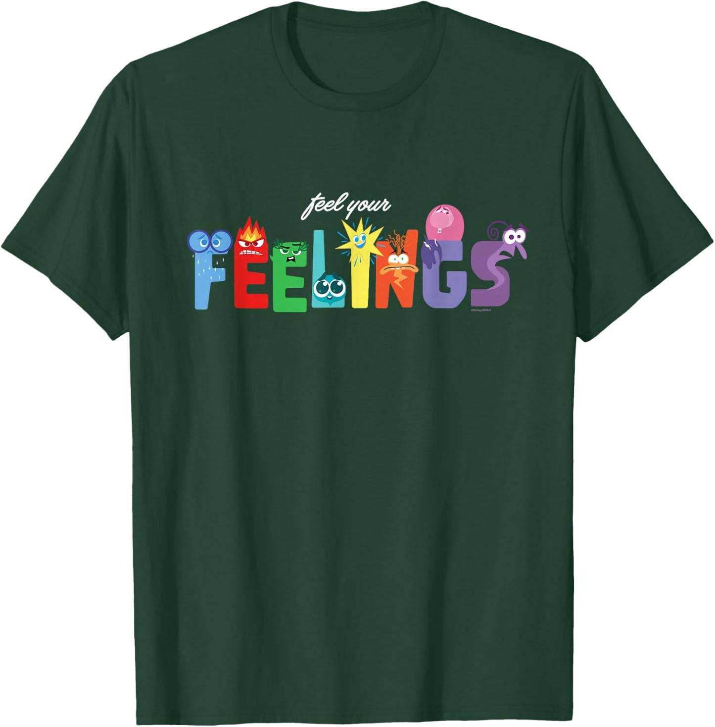 Disney and Pixar’s Inside Out 2 Emotions Feel Your Feelings T-Shirt - T-Shirt | Forest