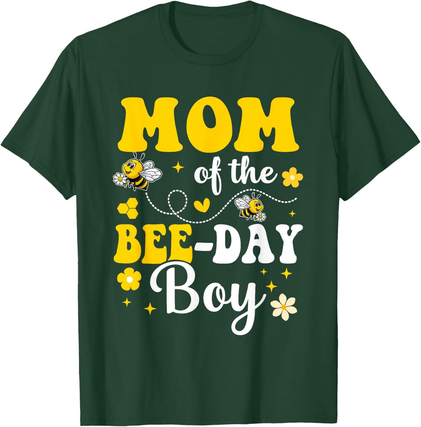 Mom of The Bee Day Boy Bee Birthday Party Matching Family T-Shirt - T-Shirt | Forest