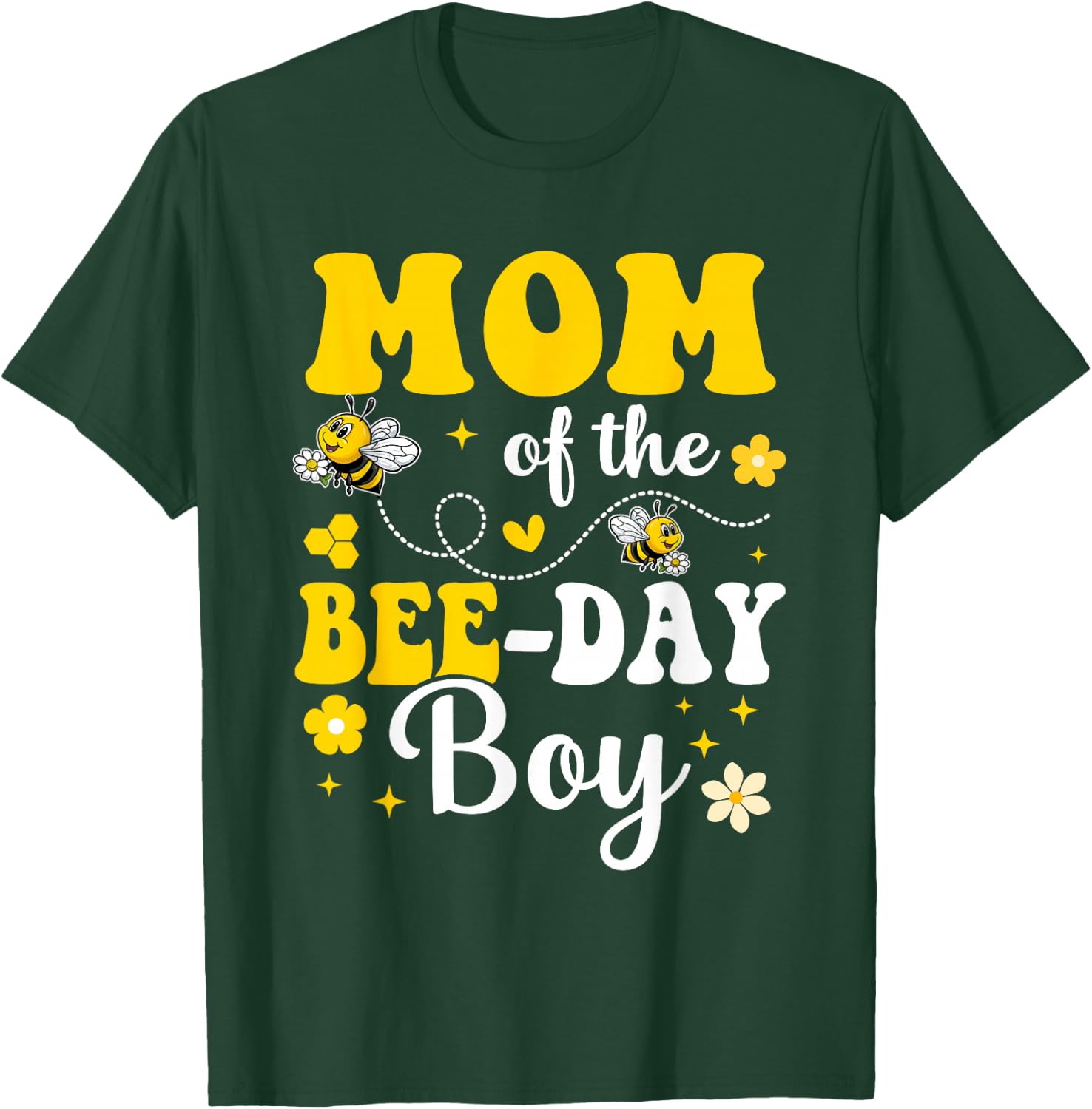 Mom of The Bee Day Boy Bee Birthday Party Matching Family T-Shirt - T-Shirt | Forest
