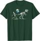 Skeleton Walking a T-Rex Dinosaur Boys Girls Funny Halloween T-Shirt - T-Shirt | Forest
