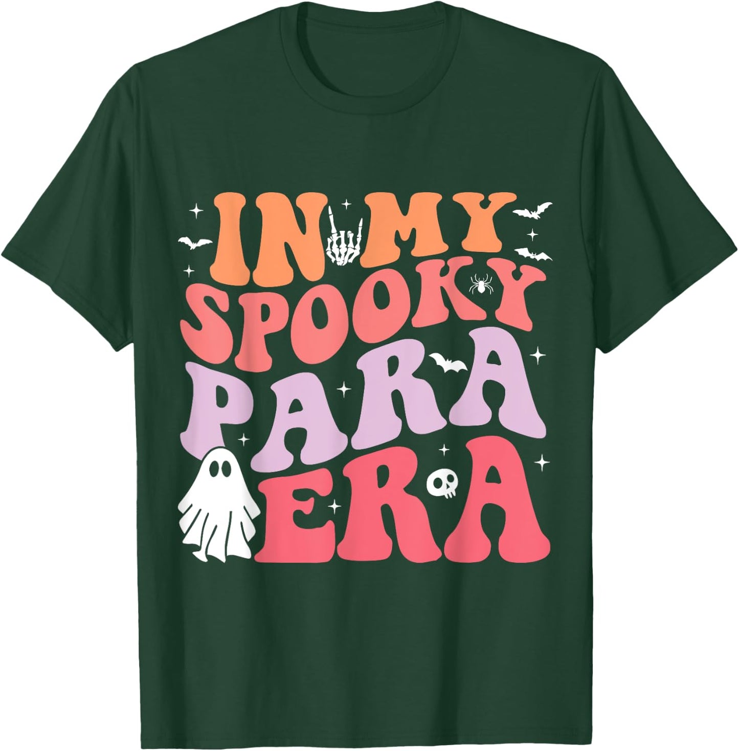 In My Spooky Para Era Retro Groovy Funny Halloween Parapro T-Shirt - T-Shirt | Forest
