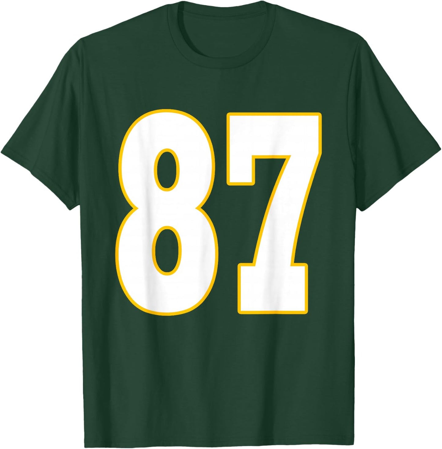 87 Birthday Football American Boys Kids T-Shirt - T-Shirt | Forest