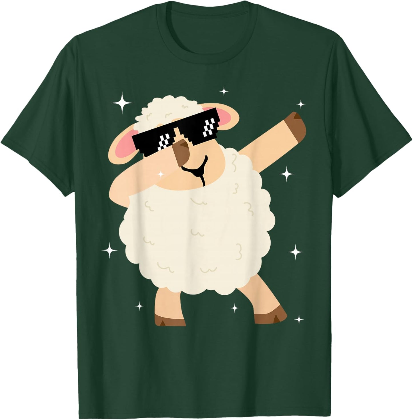 Men Women Kids Funny Sheep Dabbing Animals Wildlife Parties T-Shirt - T-Shirt | Forest