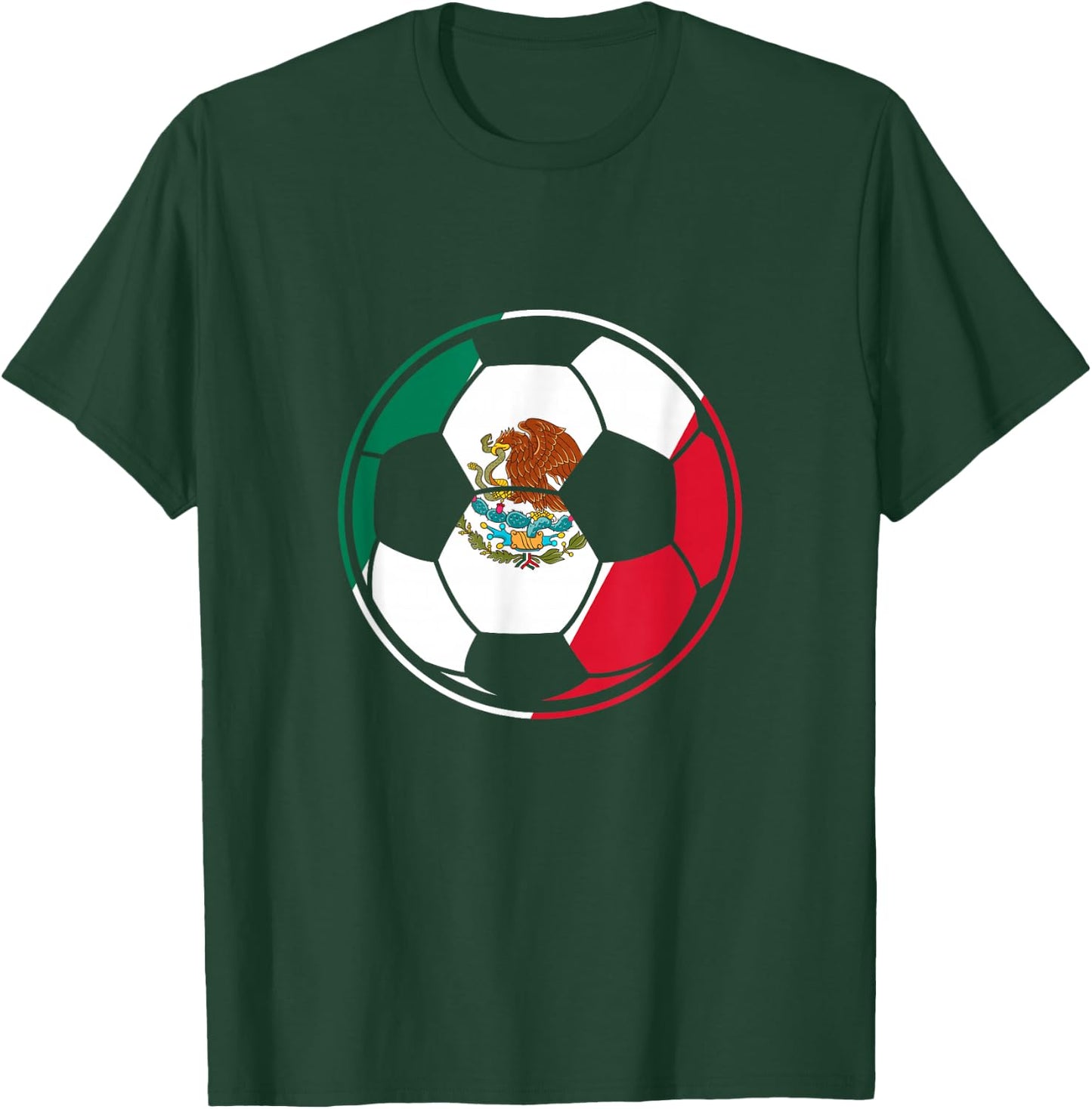 Football Mexico Flag T-Shirt - T-Shirt | Forest