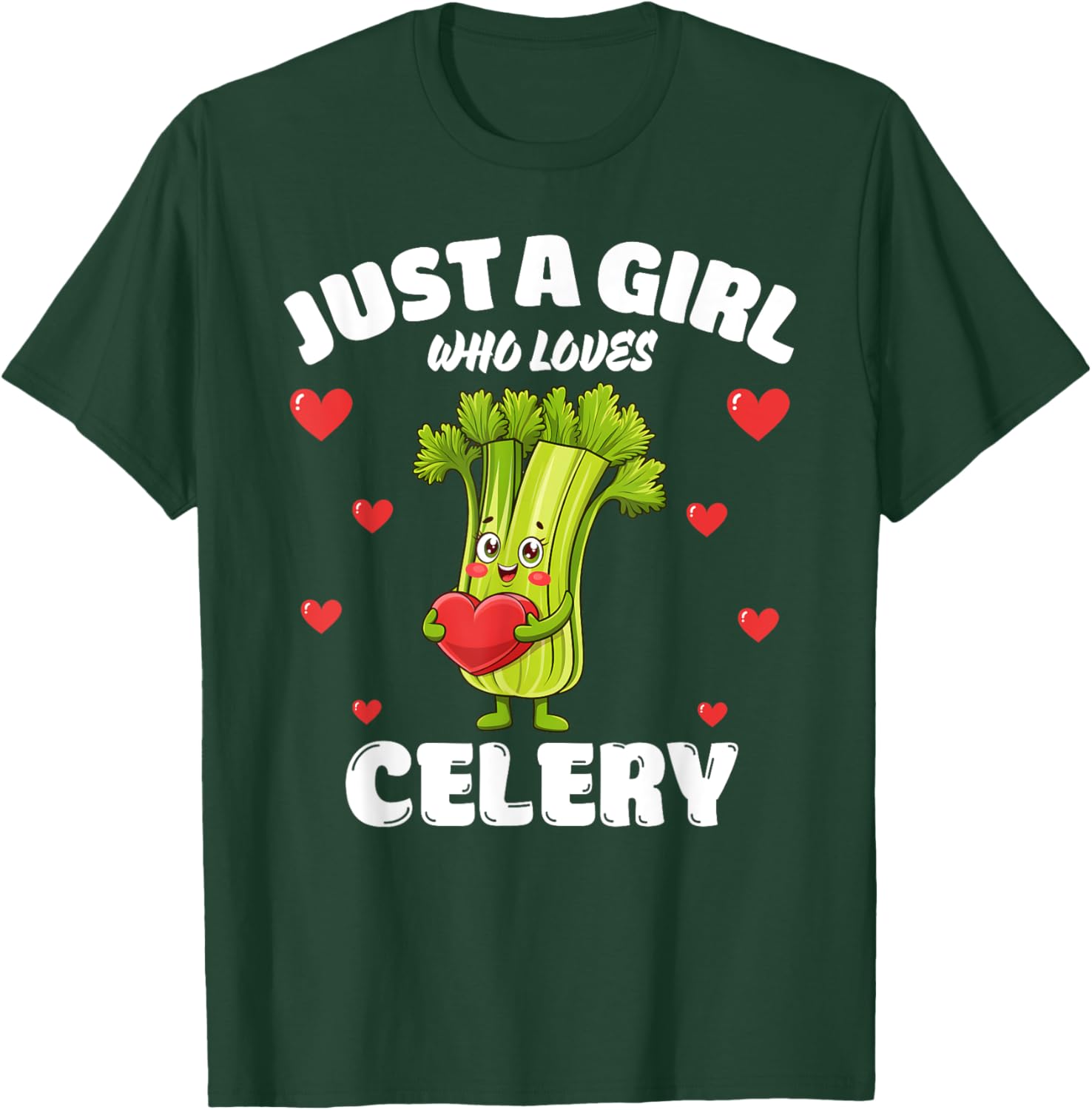 Just A Girl Who Loves Celery, Celery Lover T-Shirt - T-Shirt | Forest