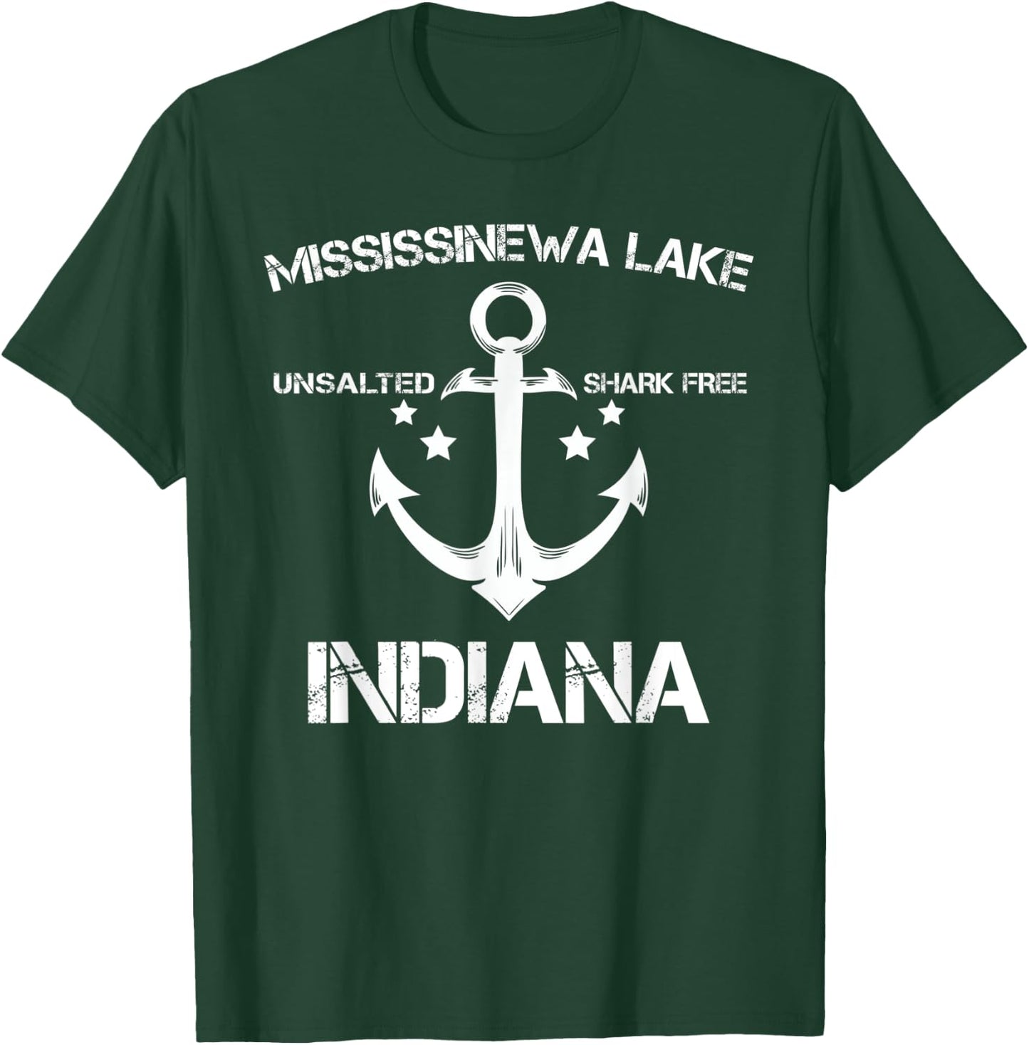 MISSISSINEWA LAKE INDIANA Funny Fishing Camping Summer Gift Women Kids T-Shirt - T-Shirt | Forest