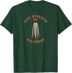 Baltimore Hydration Station - Baltimore Baseball T-Shirt - T-Shirt | Forest