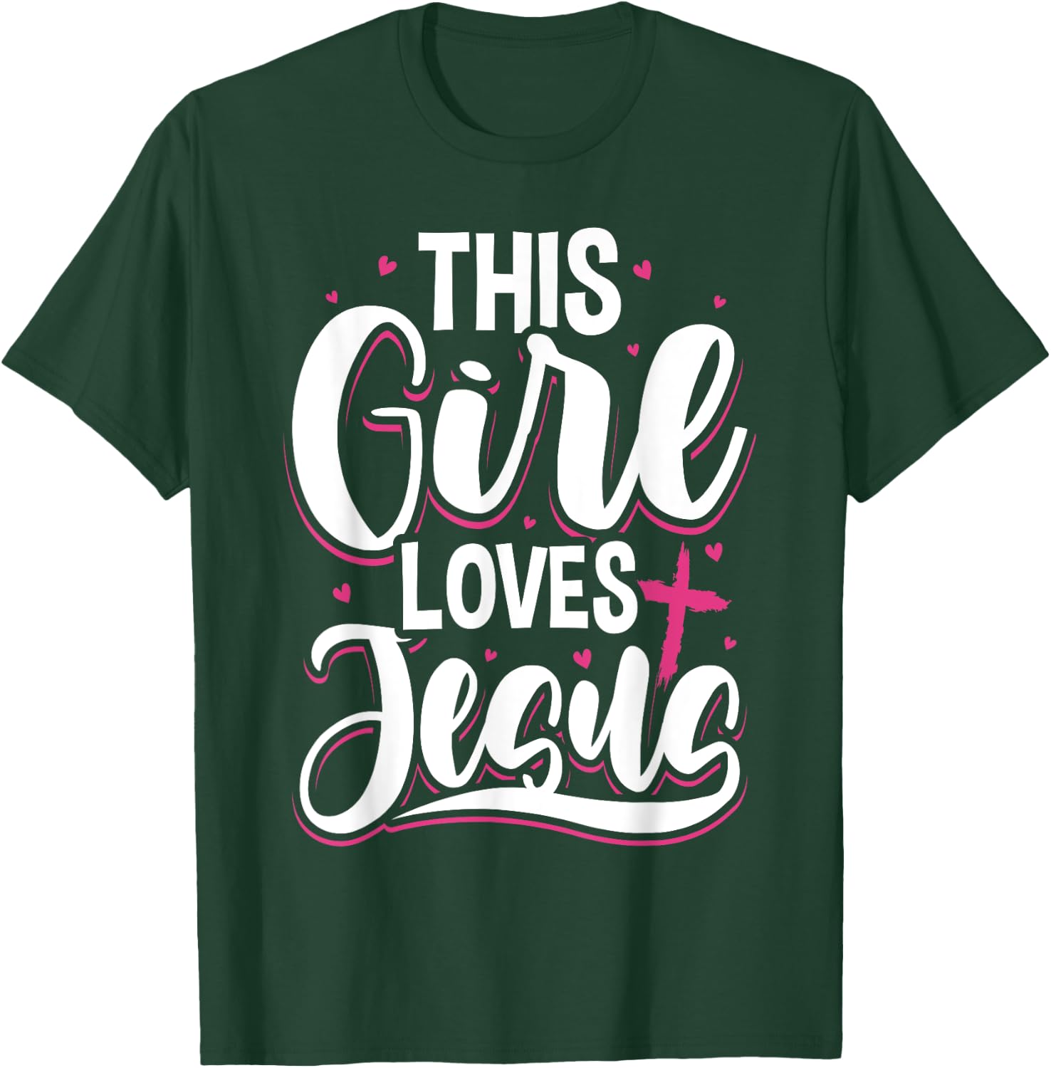 This Girl Loves Jesus For Christian Teen Kid Cool Women T-Shirt - T-Shirt | Forest