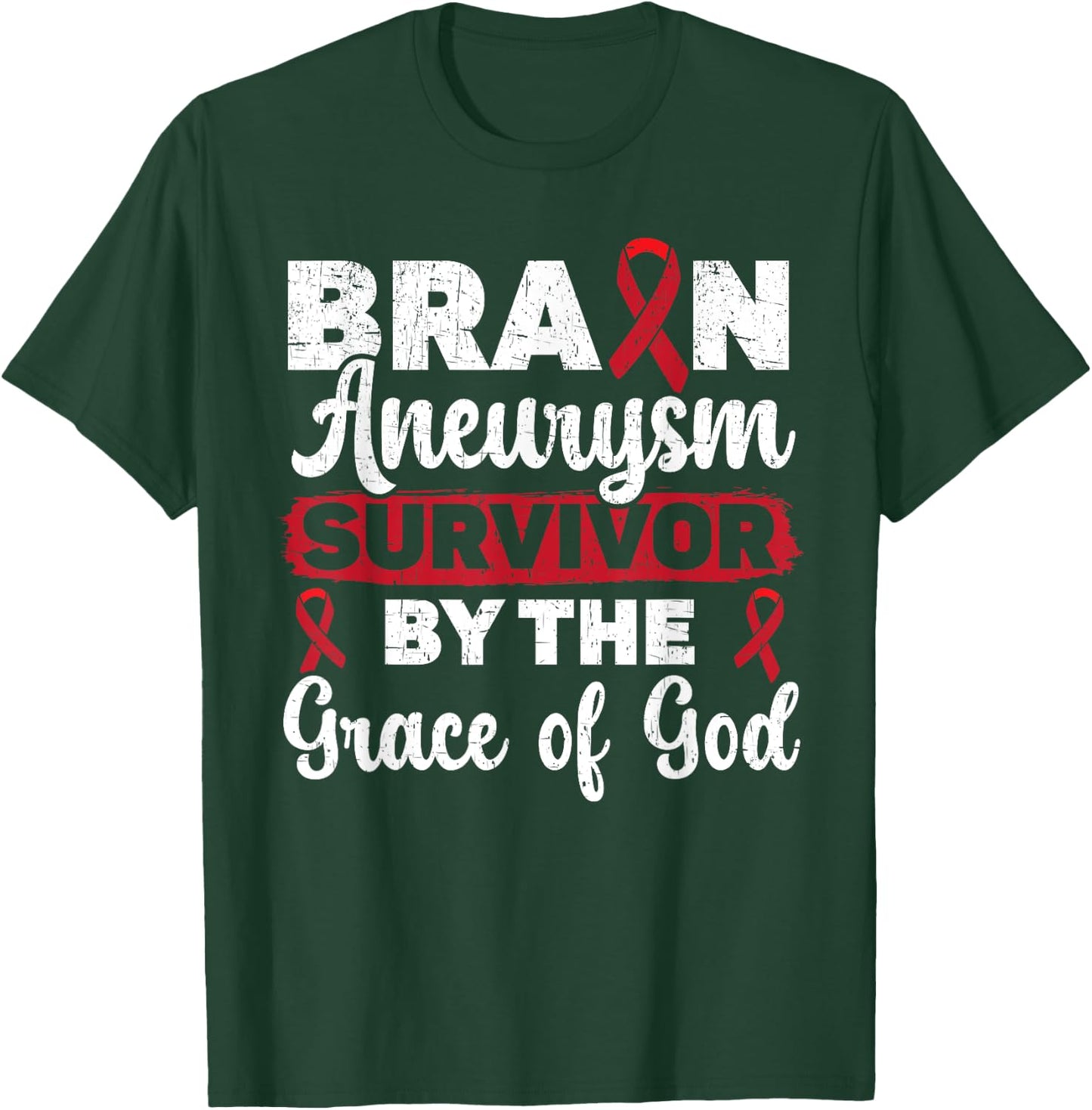 Brain Aneurysm Survivor Medical Condition Aneurysm Awareness T-Shirt - T-Shirt | Forest