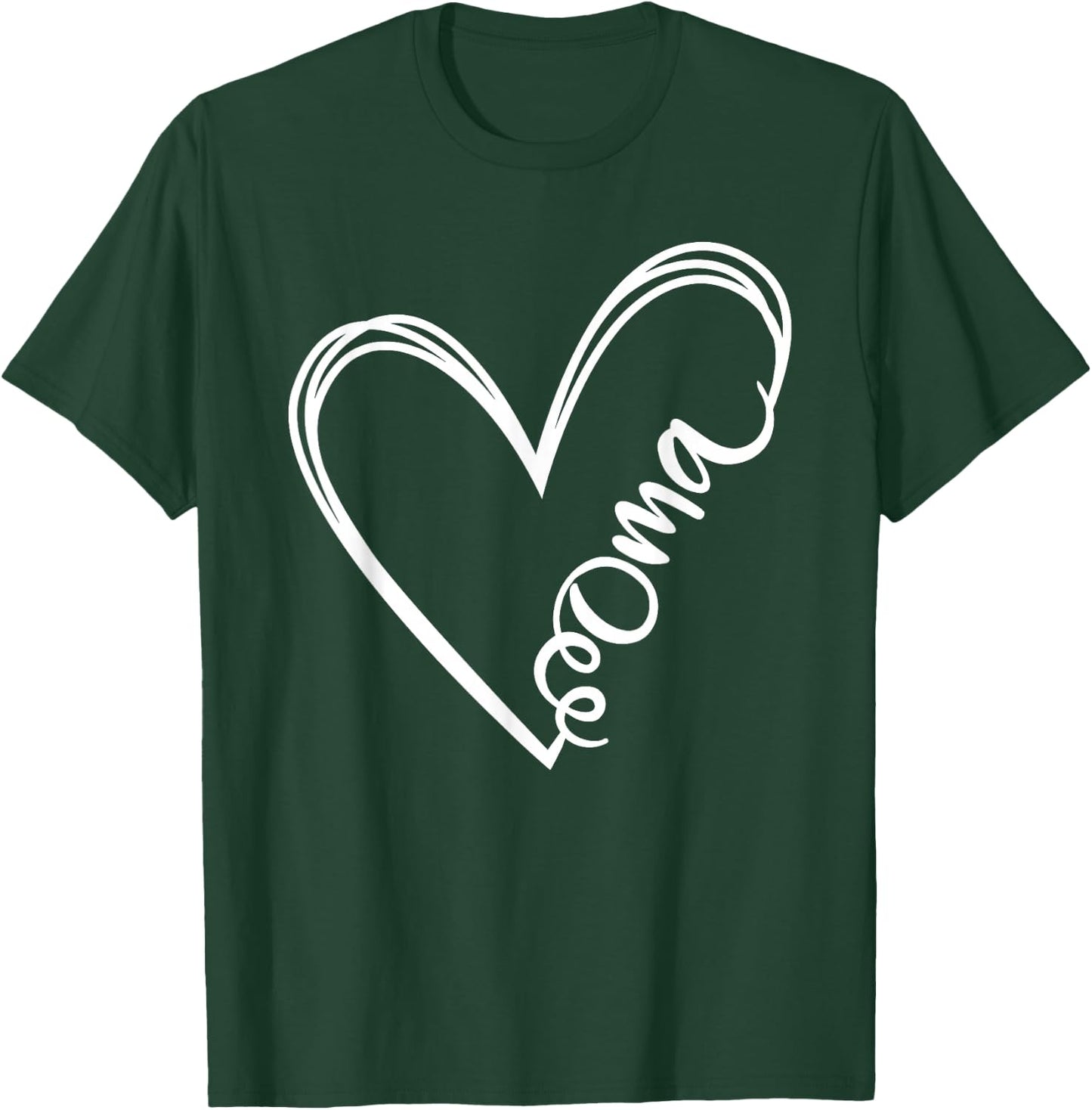 Oma Heart Grandma Women German Christmas Mother's Day T-Shirt - T-Shirt | Forest