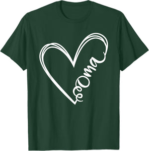Oma Heart Grandma Women German Christmas Mother's Day T-Shirt - T-Shirt | Forest
