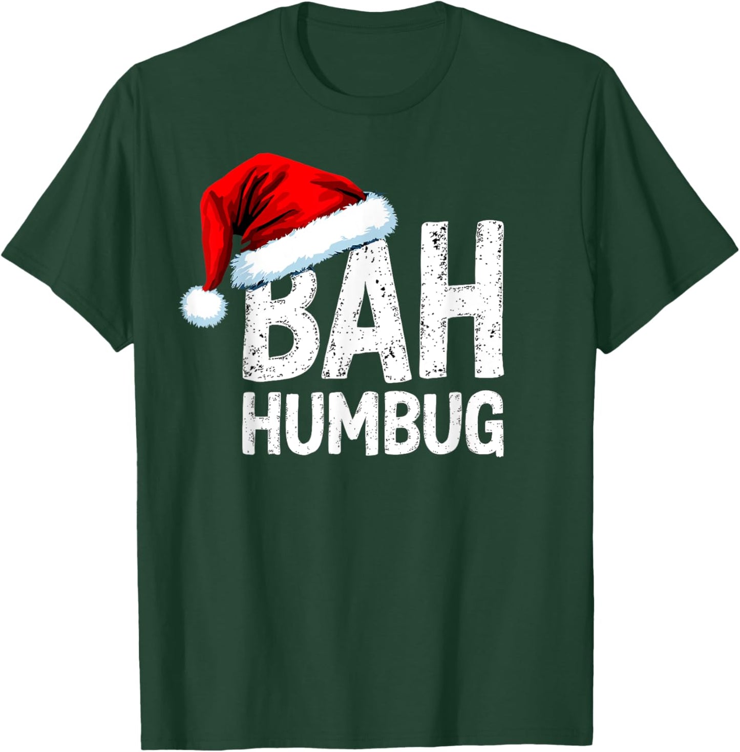 Vintage Bah Humbug Christmas Santa Funny Xmas Party T-Shirt - T-Shirt | Forest