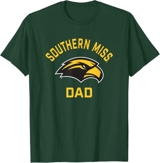 University of Southern Mississippi Golden Eagles Arched Dad T-Shirt - T-Shirt | Forest