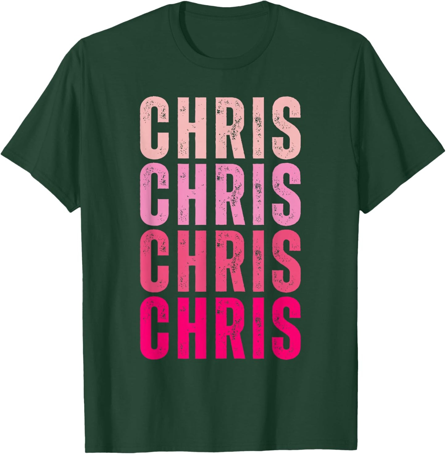I Love Chris First Name Chris Vintage T-Shirt - T-Shirt | Forest
