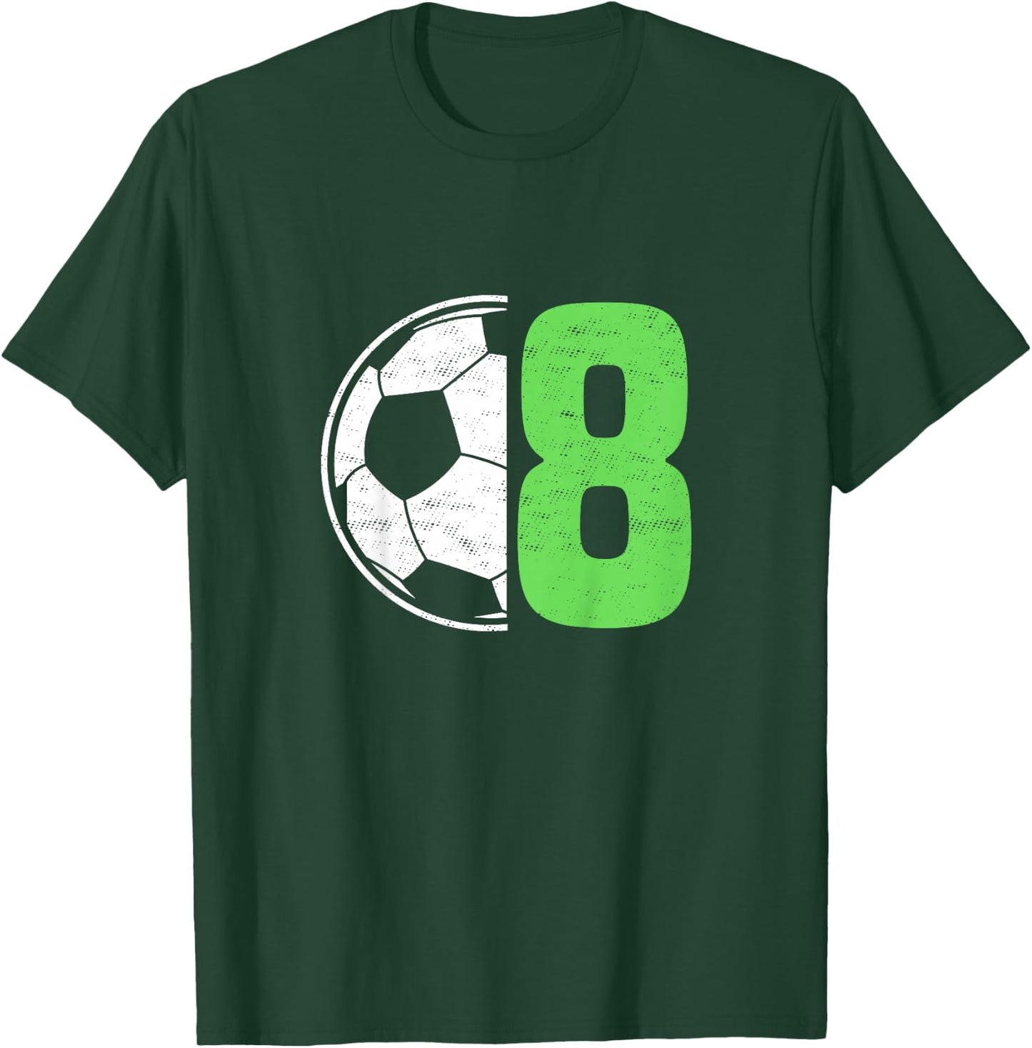 Eight 8 Year Old 8th Birthday Present Soccer Ball 8 Yr Old T-Shirt - T-Shirt | Forest