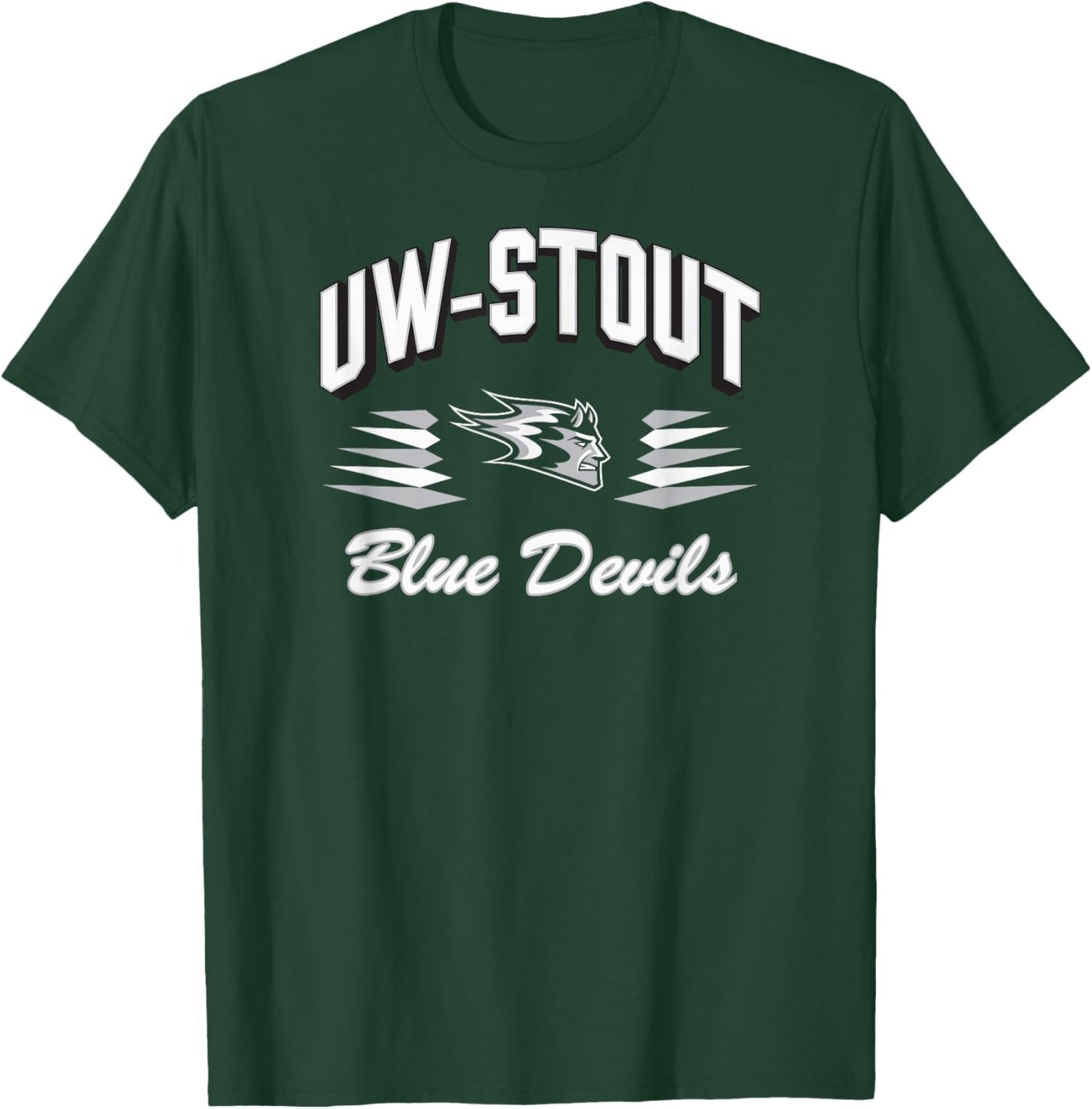 Wisconsin Stout Blue Devils Retro Diamond Navy T-Shirt - T-Shirt | Forest