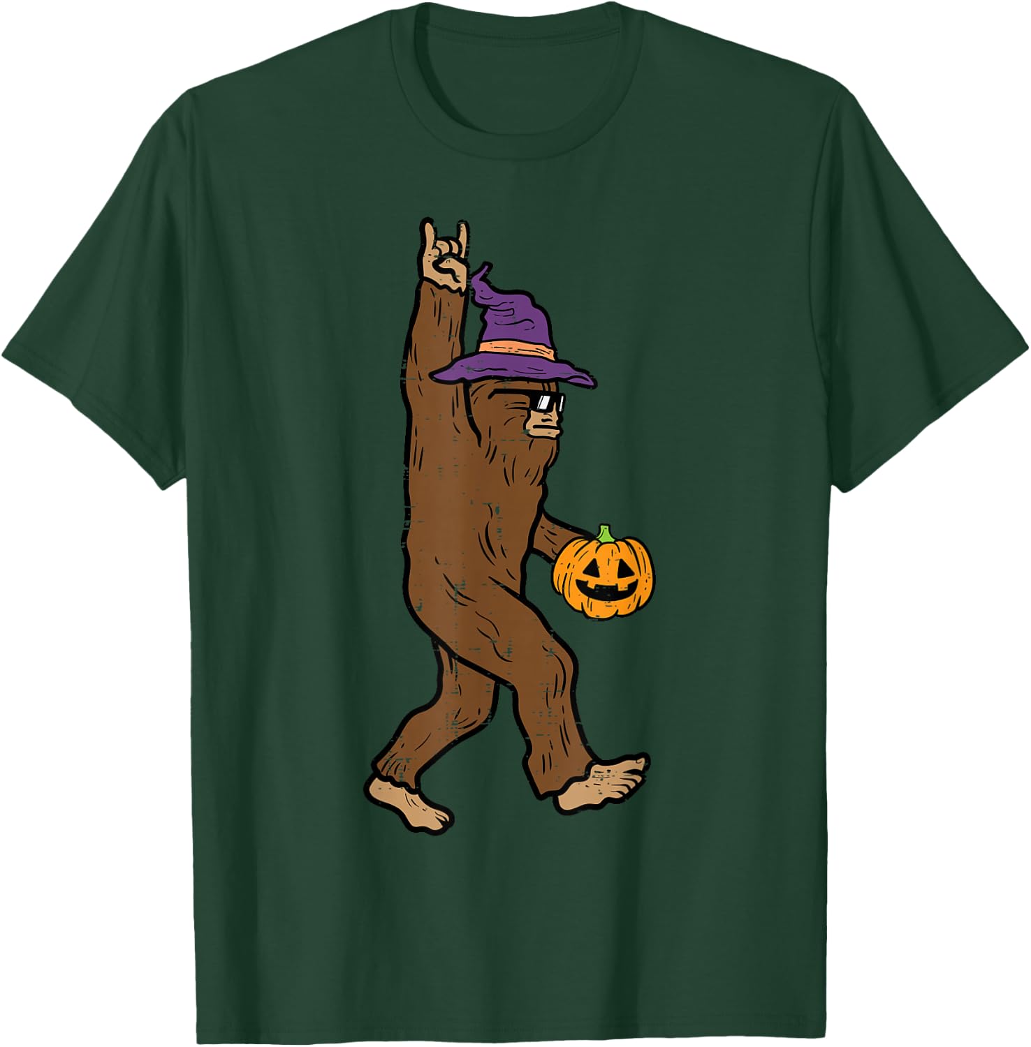 Halloween Bigfoot Rock Sasquatch Rocker Costume Men Boys Kid T-Shirt - T-Shirt | Forest