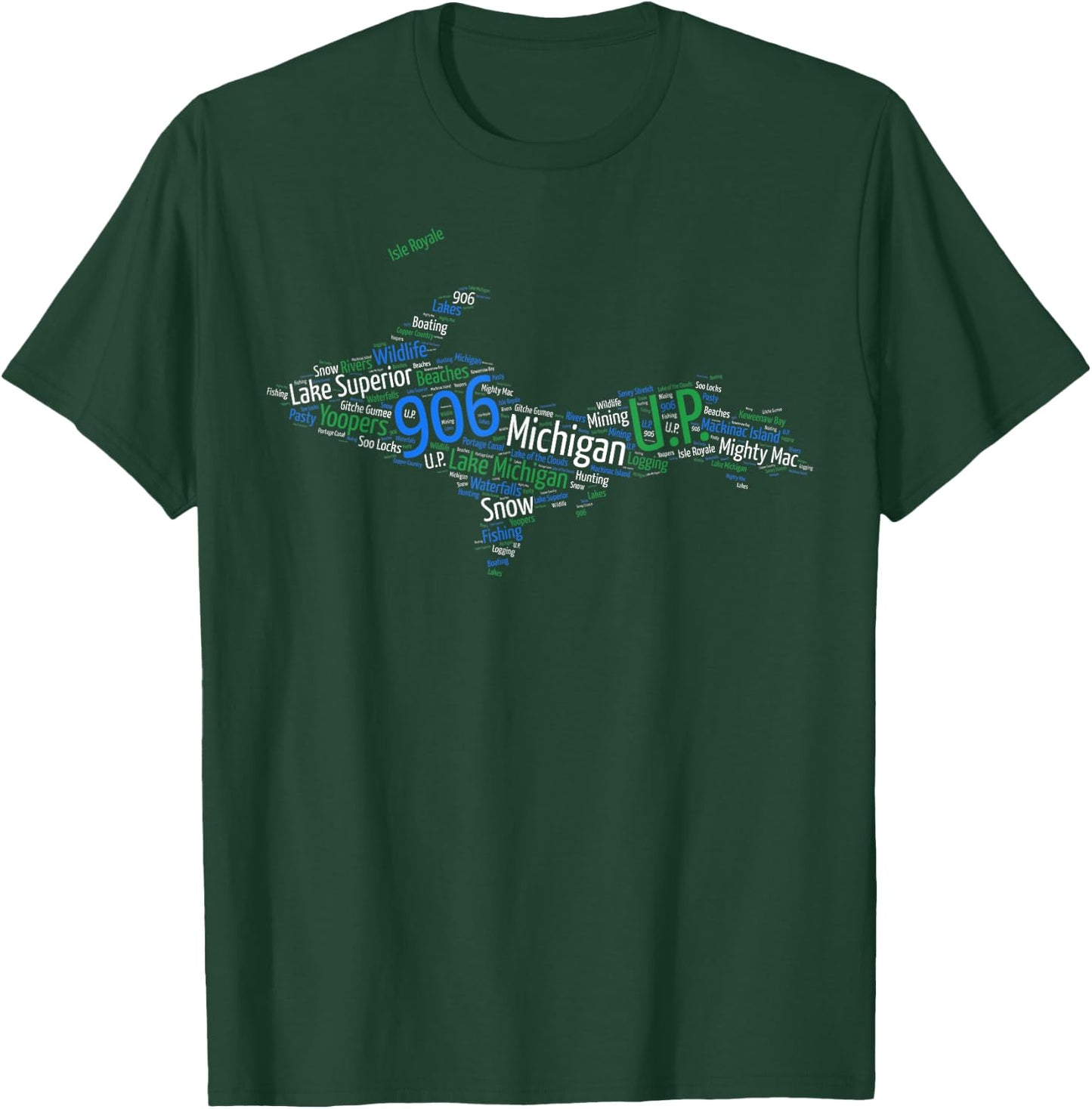 906, Lake Superior, Upper Peninsula of Michigan T-Shirt - T-Shirt | Forest