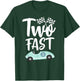 Two Fast 2 Curious 2th Birthday Boy Checkered Retro Funny T-Shirt - T-Shirt | Forest