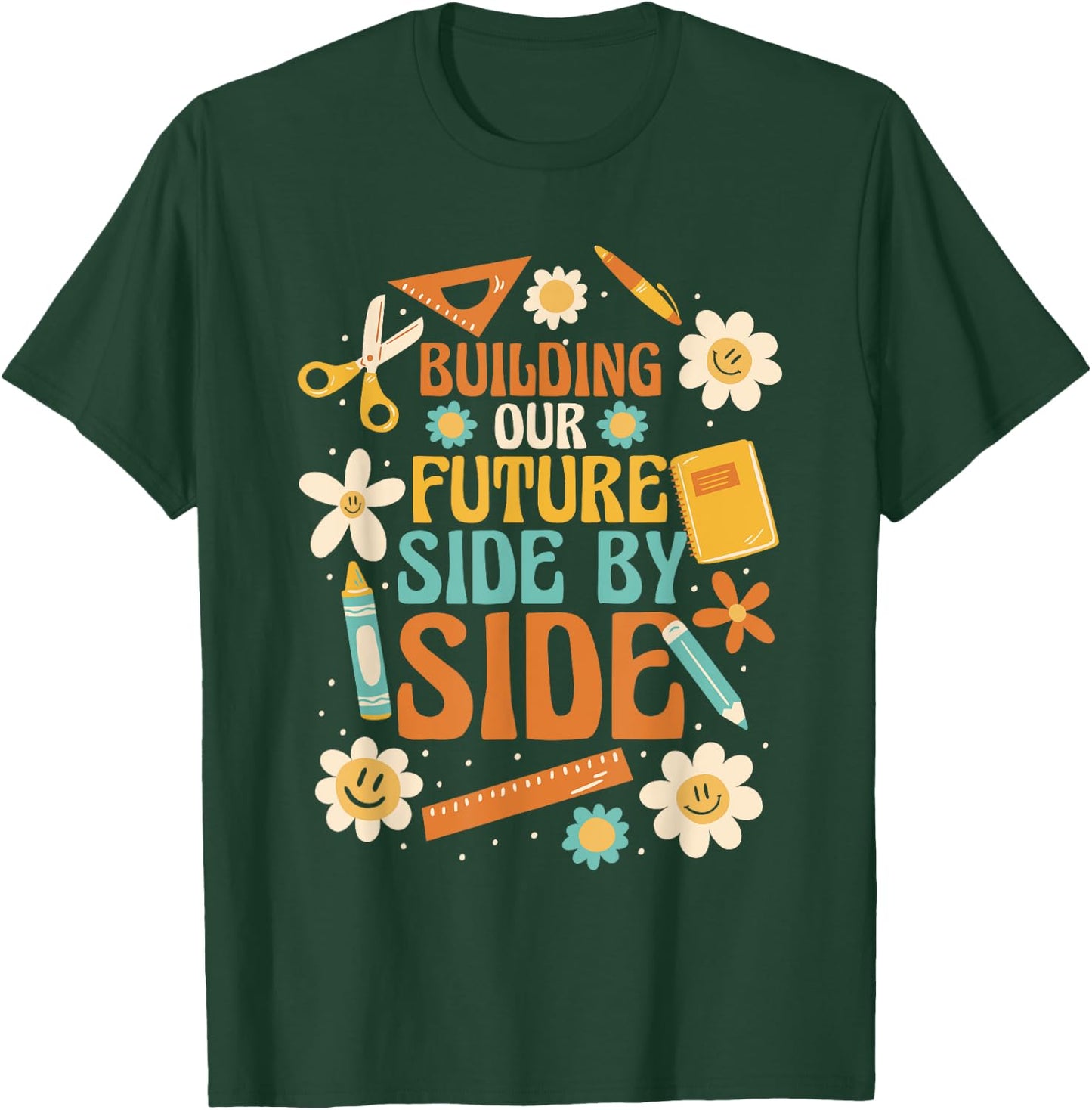 Building Our Future Side by Side T-Shirt - T-Shirt | Forest
