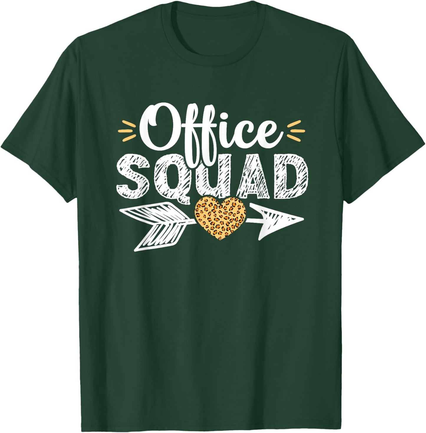 Leopard School Secretary Office Squad Clerk Appreciation T-Shirt - T-Shirt | Forest