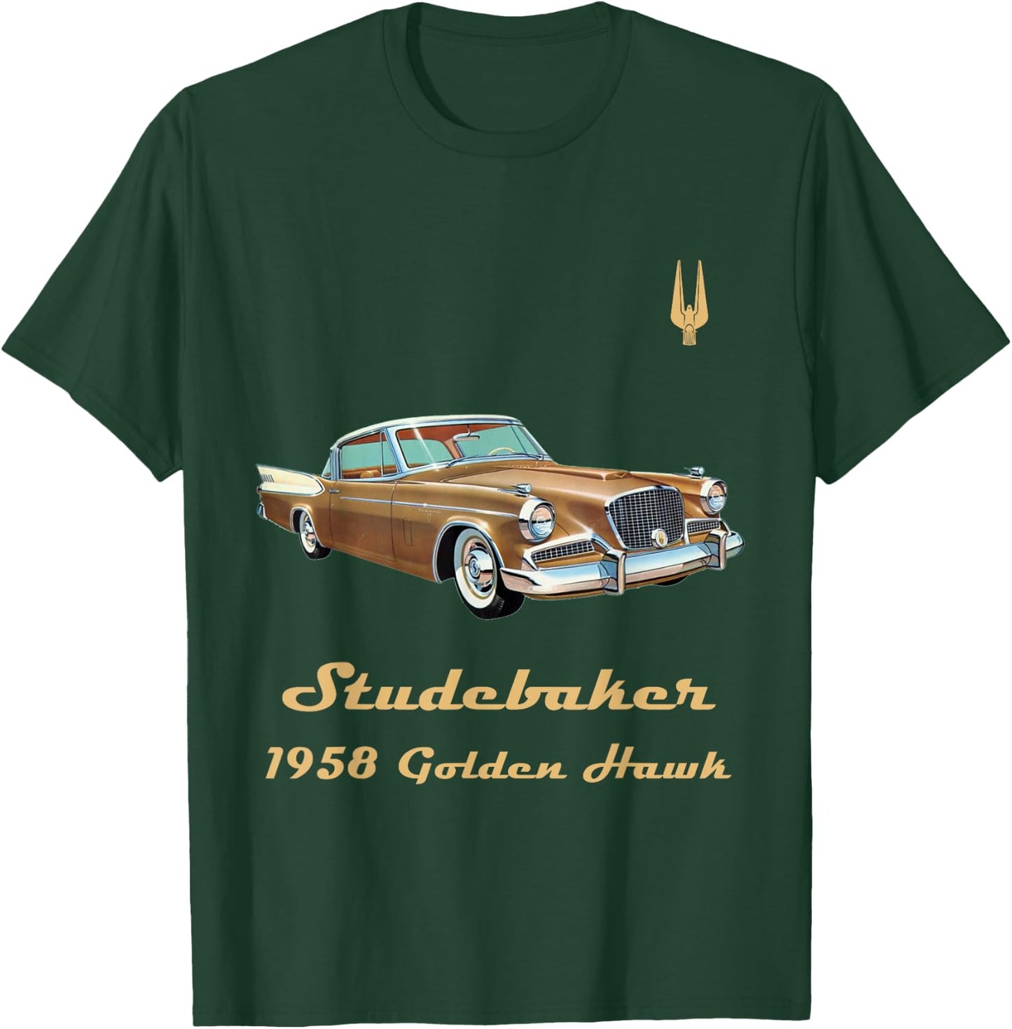 1958 Studebaker Golden Hawk Antique Vintage Car T-Shirt - T-Shirt | Forest