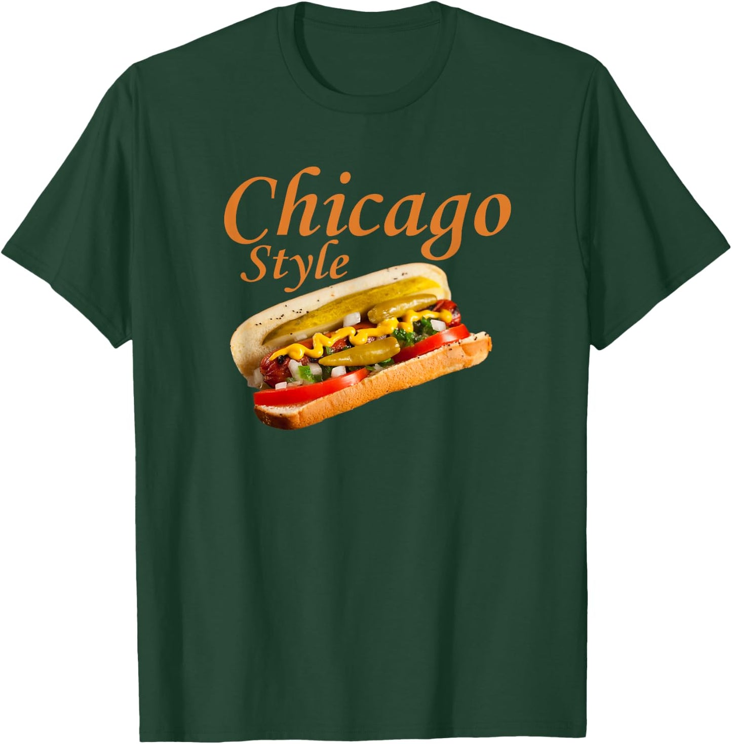Chicago Style Hot Dog Relish HotDog Men Women Girls Kids T-Shirt - T-Shirt | Forest