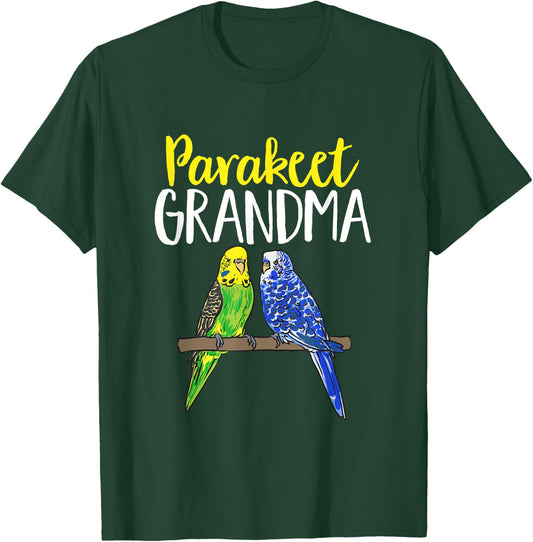 Parakeet Grandma Budgie Mom Bird Budgerigar T-Shirt - T-Shirt | Forest