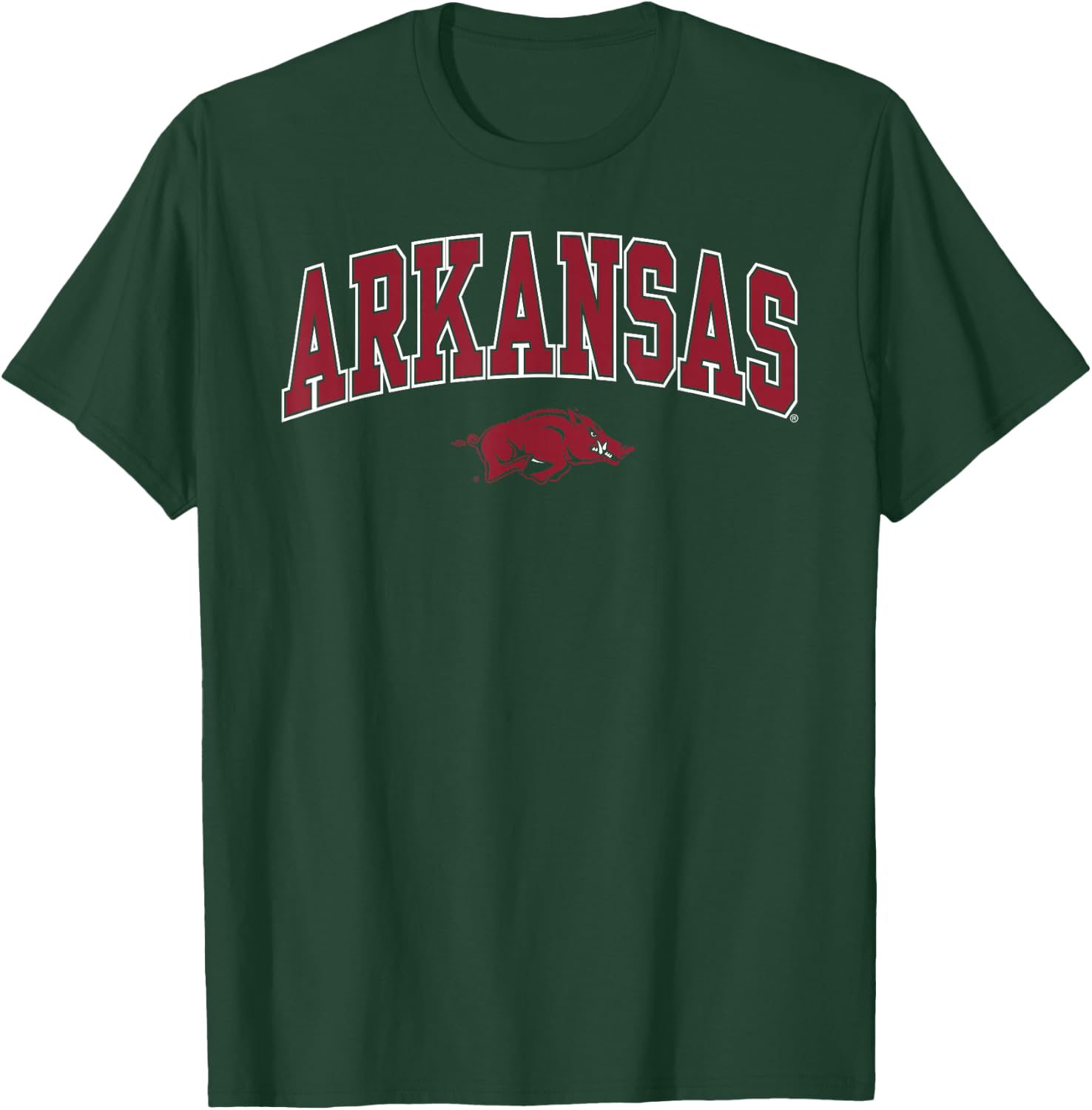 Arkansas Razorbacks Arch Over Black Officially Licensed T-Shirt - T-Shirt | Forest