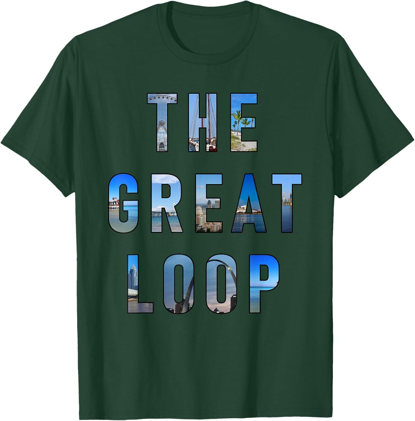 The Great Loop Looper Boating Travel Lifestyle T-Shirt - T-Shirt | Forest