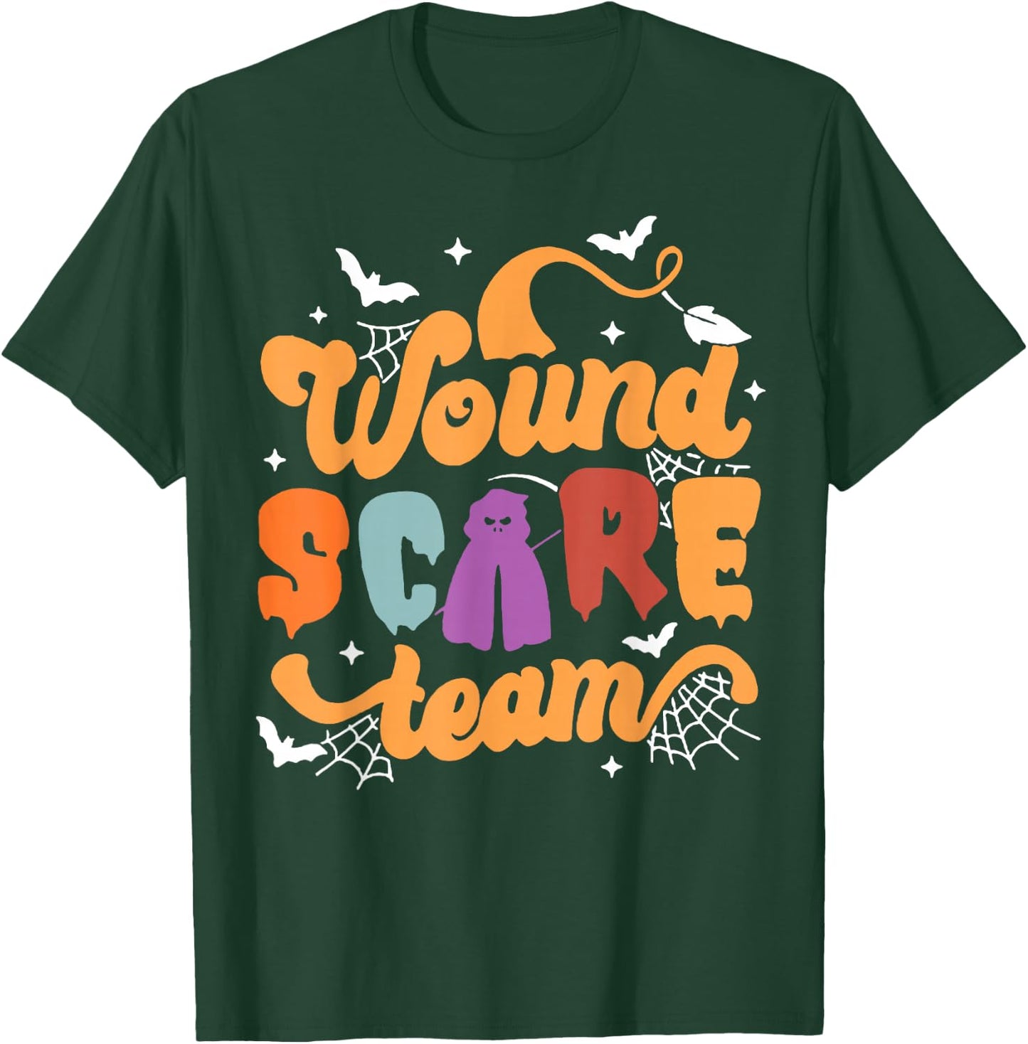 Wound Care Team Halloween Team Crew Nurse Practitioner T-Shirt - T-Shirt | Forest