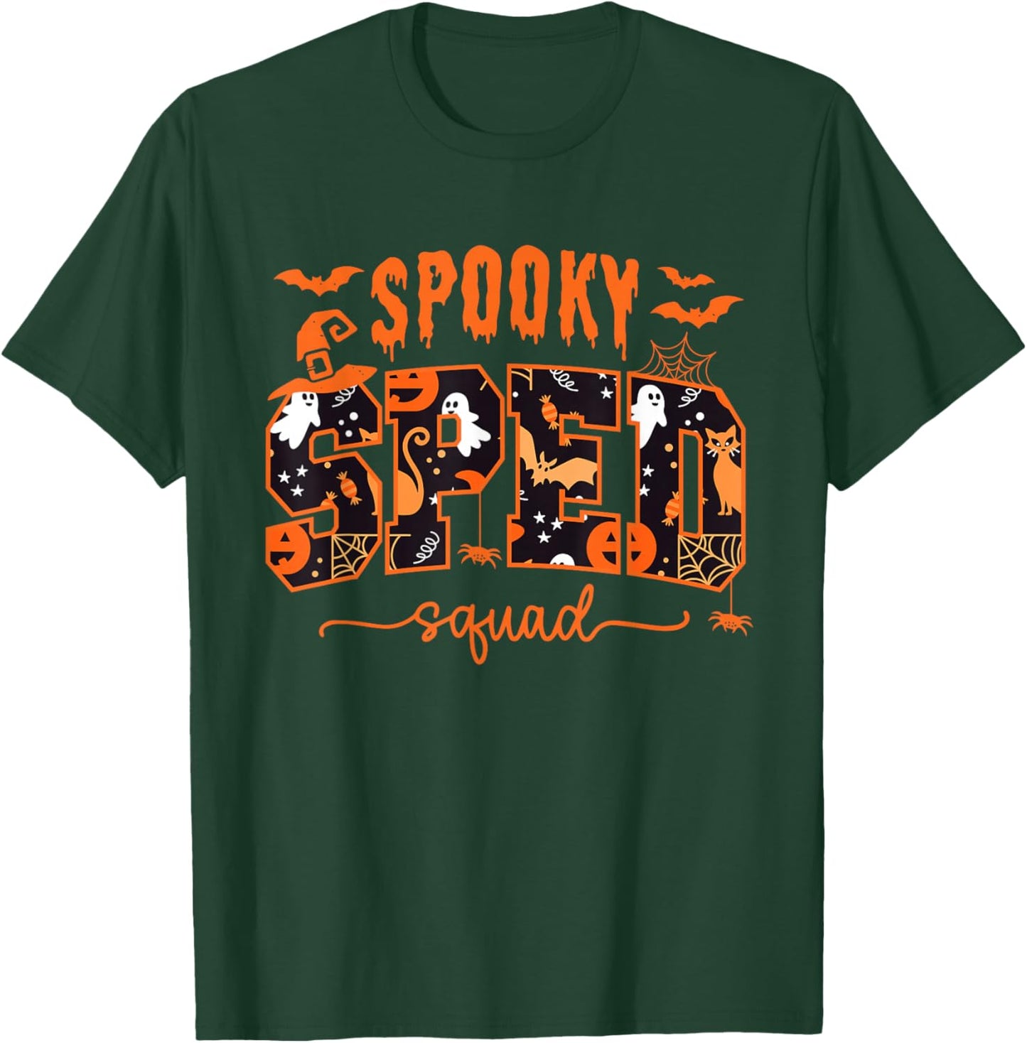 Sped Squad Team Special Education Teacher Halloween T-Shirt - T-Shirt | Forest