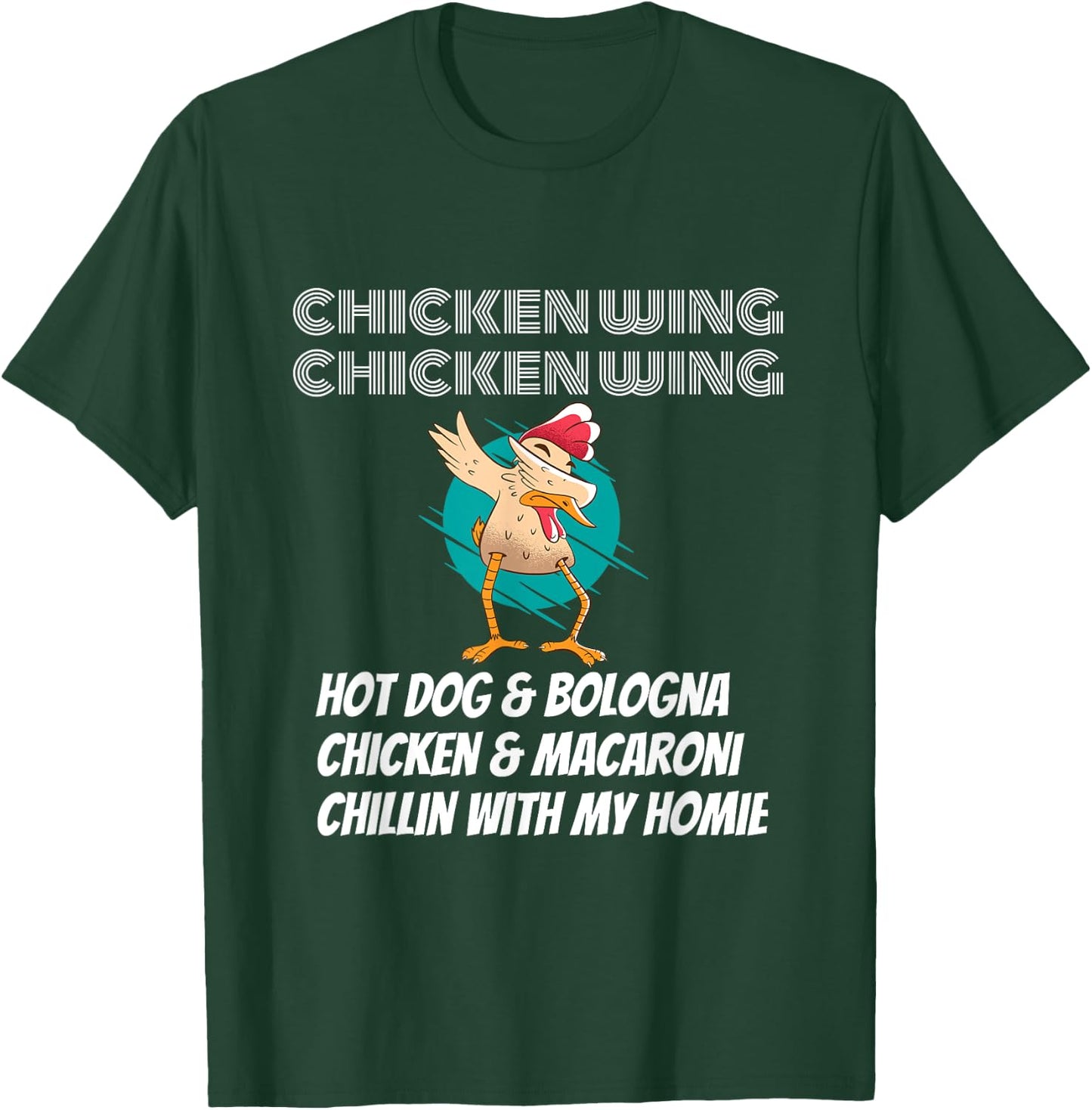 Funny chicken wing chicken wing. Hot dog & bologna. Women Girls Kids T-Shirt - T-Shirt | Forest