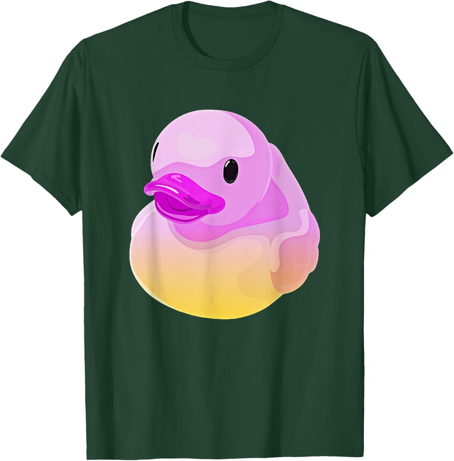 Cute Pink Duckling - Rubber Ducky - Bath Tub Duck Design T-Shirt - T-Shirt | Forest