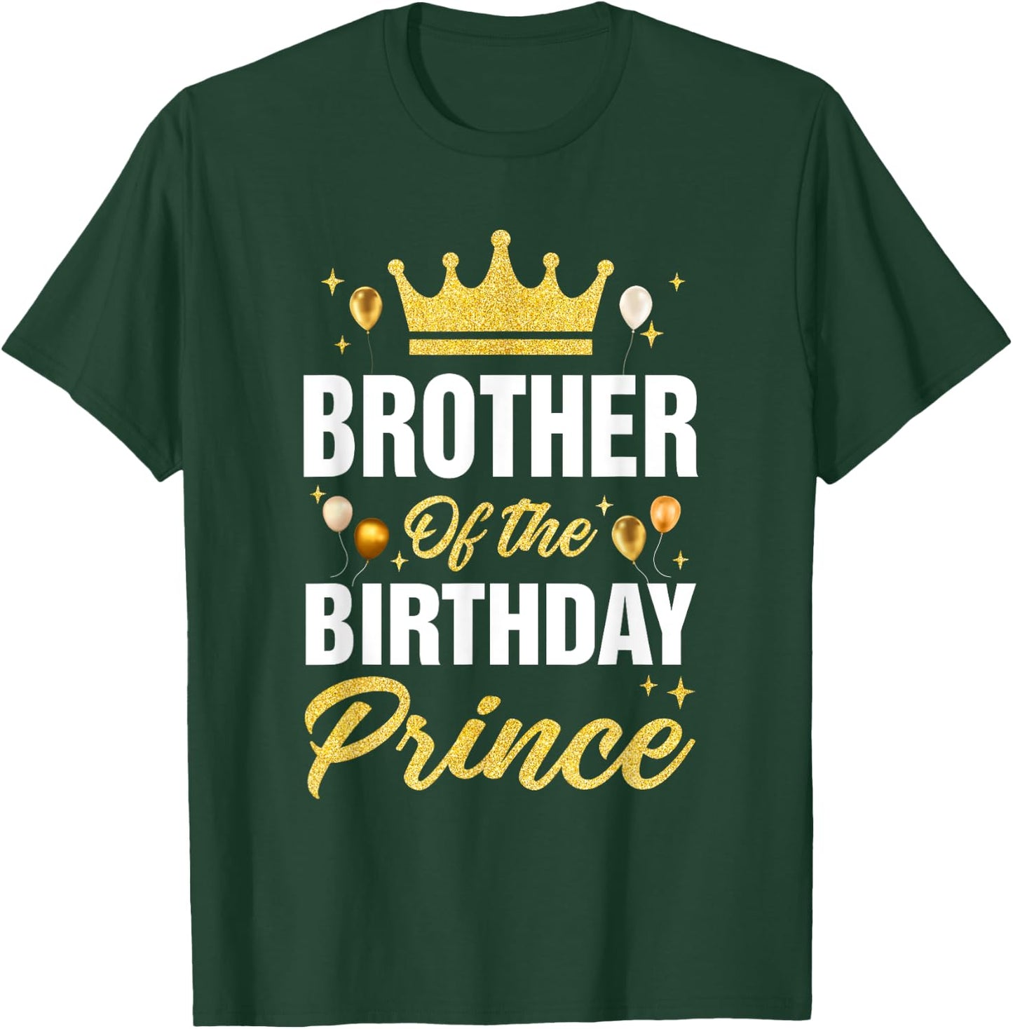 Brother Of The Birthday Prince Boys Bday Party T-Shirt - T-Shirt | Forest