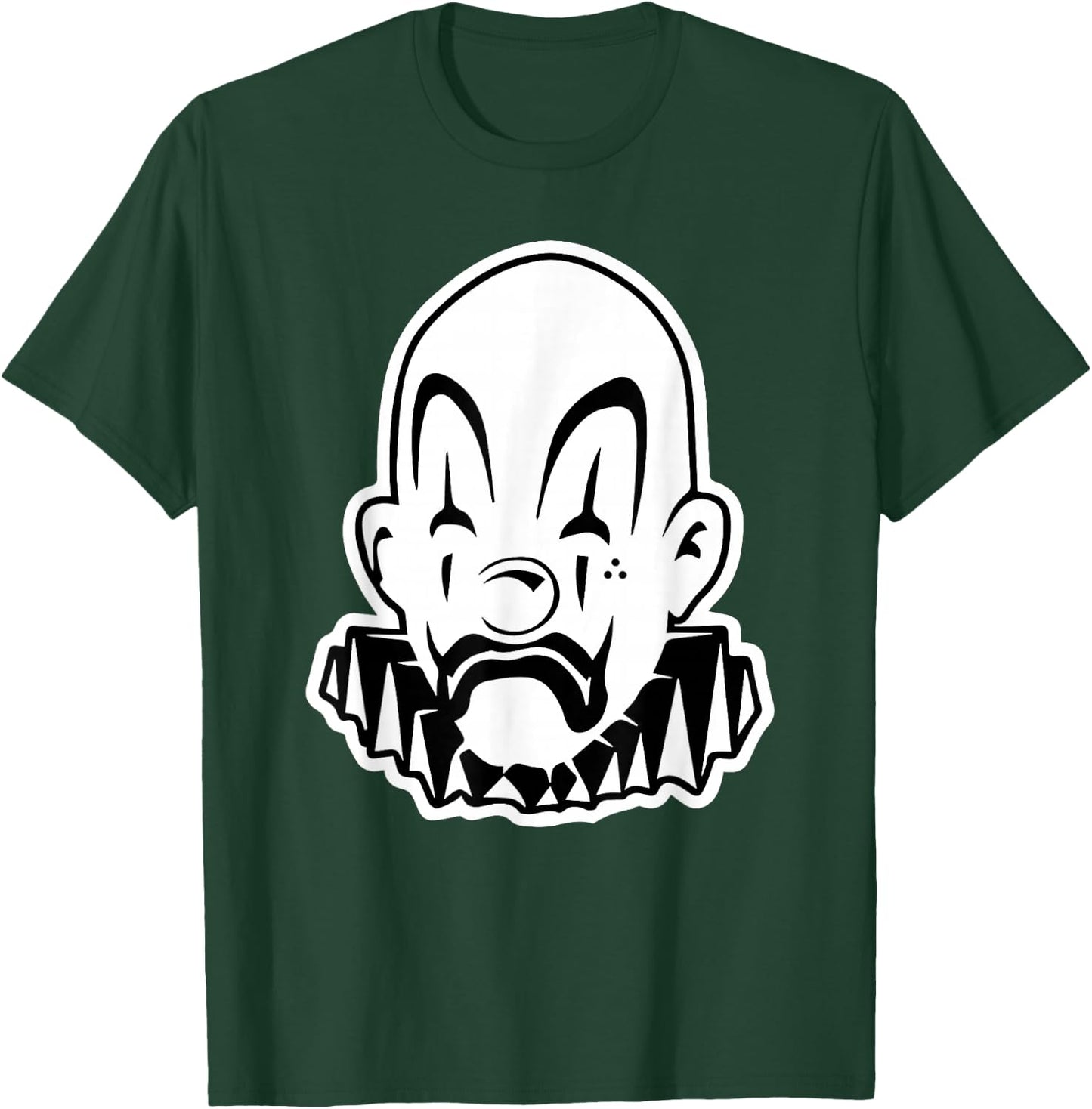 Payaso Chicano Clown Blackwork Minimal T-Shirt - T-Shirt | Forest