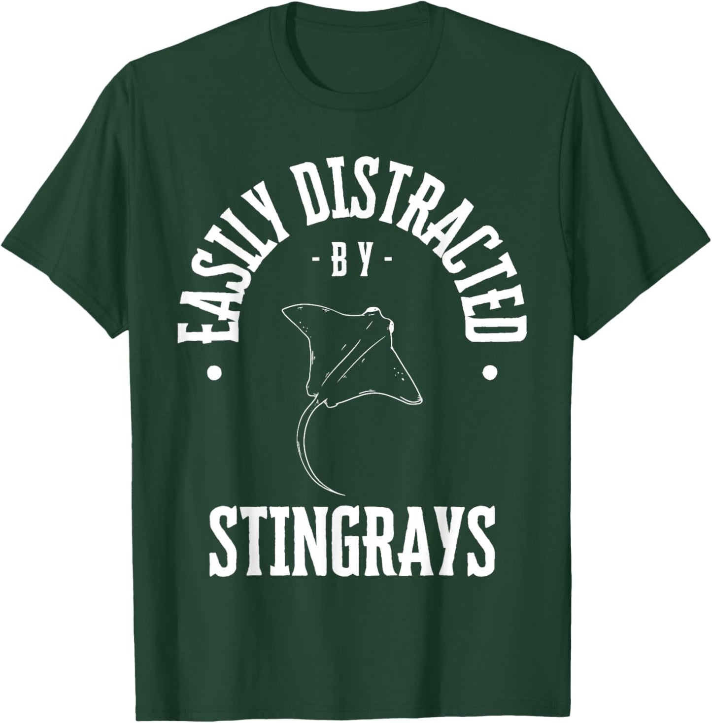 Easily Distracted by stingrays , funny stingray Lover sea T-Shirt - T-Shirt | Forest