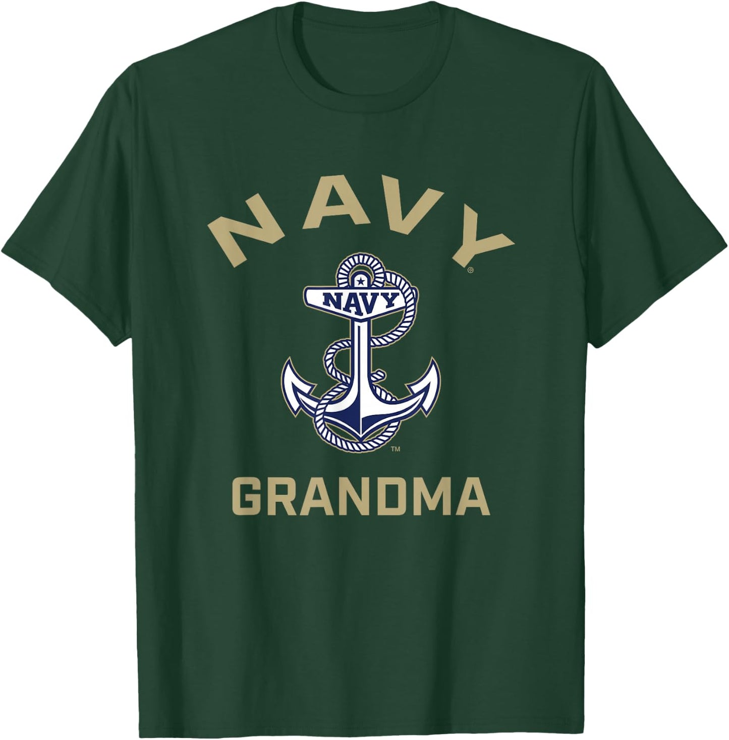 US Naval Academy Navy Midshipmen Arched Grandma T-Shirt - T-Shirt | Forest