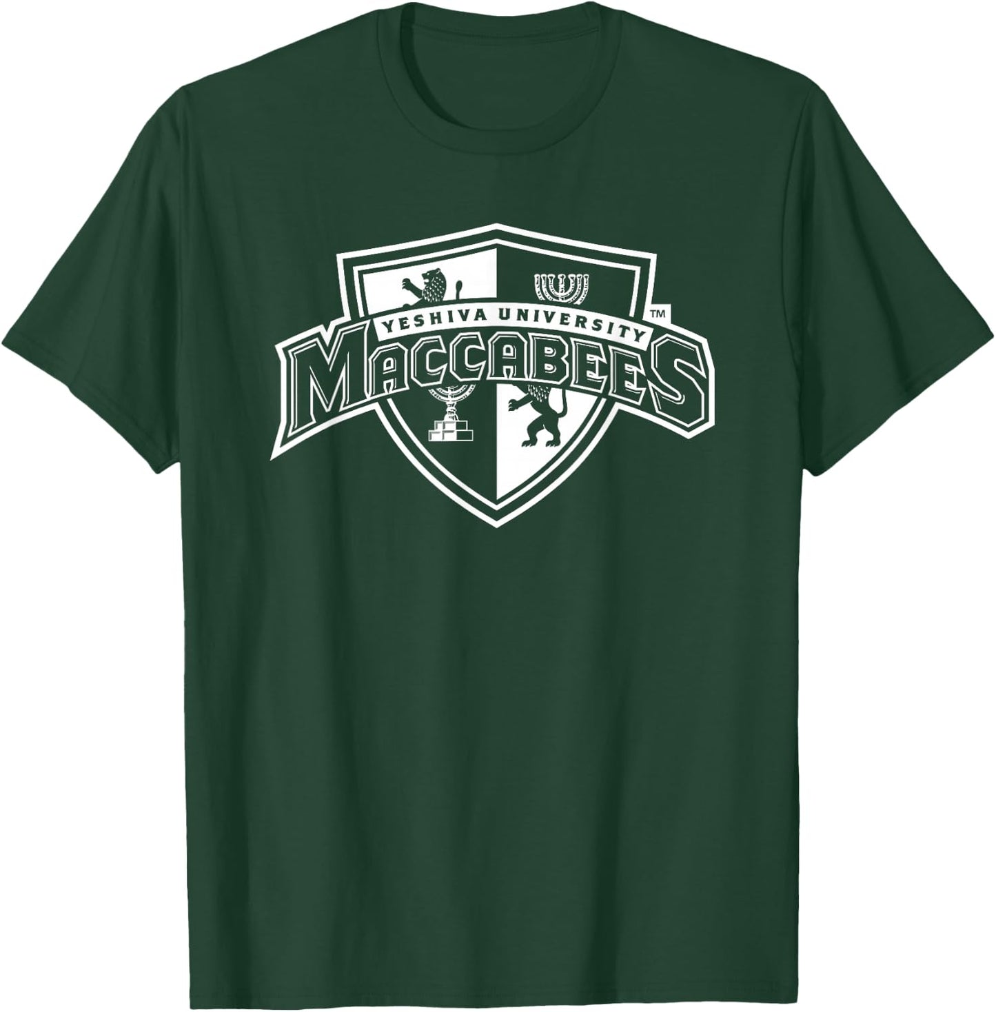 Yeshiva University Maccabee Shield Logo T-Shirt - T-Shirt | Forest