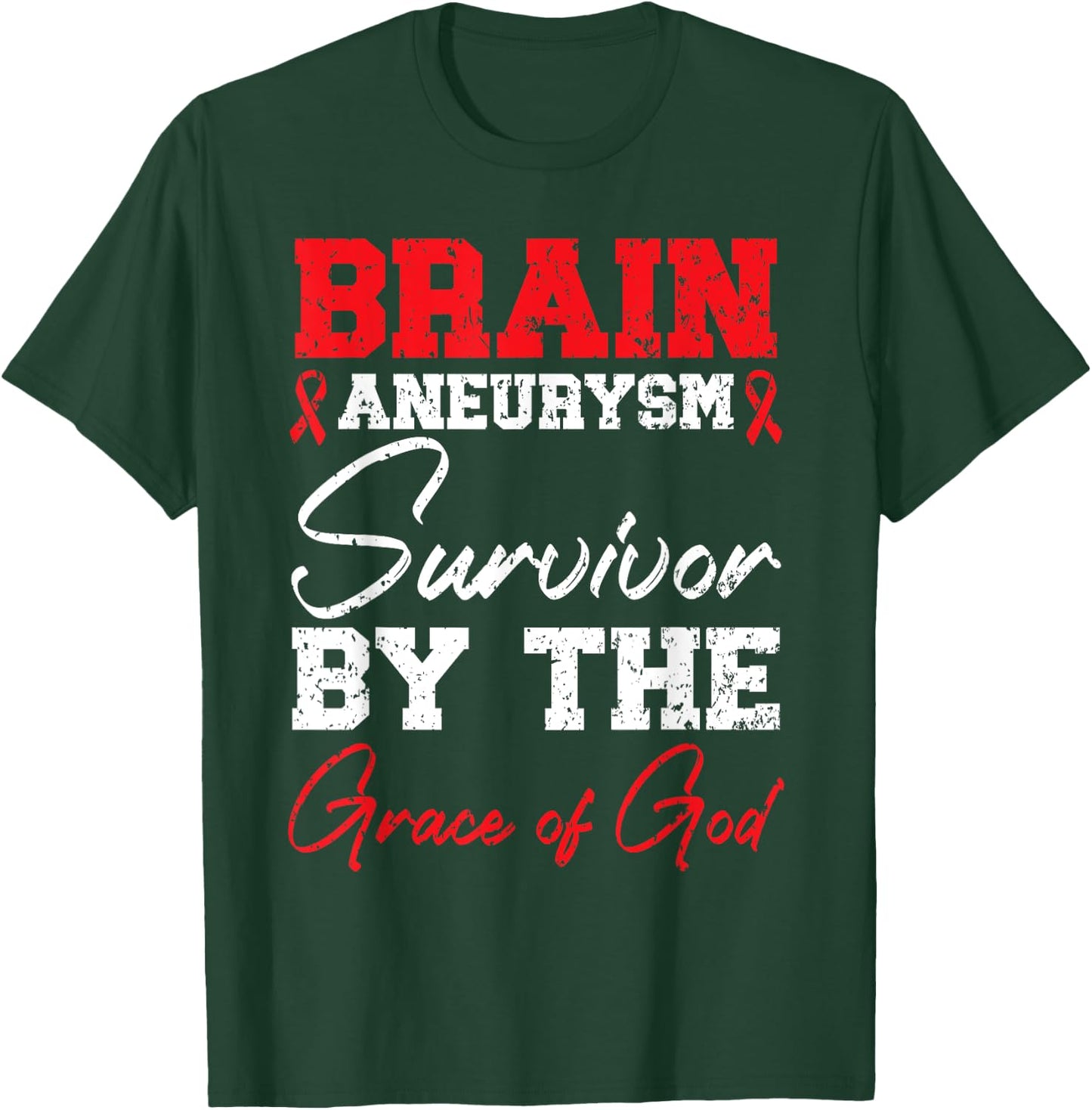 Brain Aneurysm Survivor Medical Condition Aneurysm Awareness T-Shirt - T-Shirt | Forest