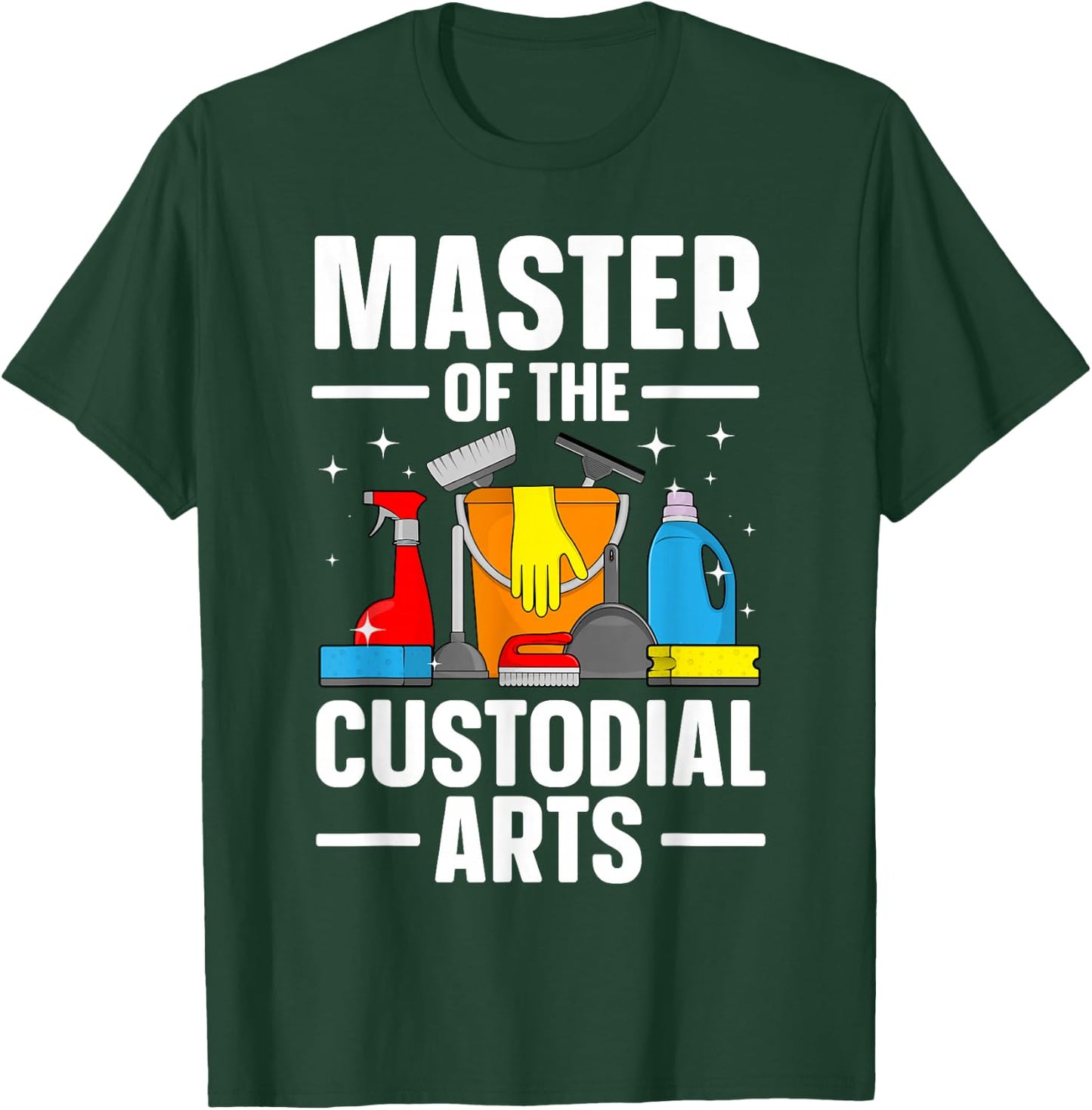 School Custodian Design Women Cleaning Janitor T-Shirt - T-Shirt | Forest