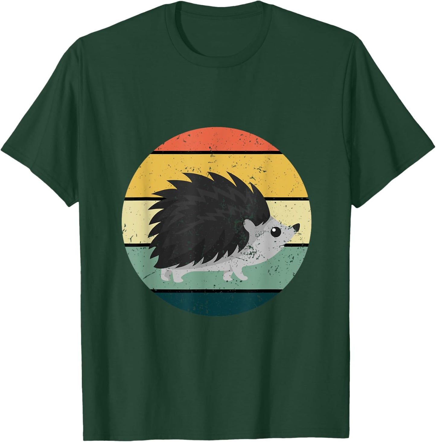 Retro Hedgehog Vintage Hedgehogs Cute Forest Animal Lover T-Shirt - T-Shirt | Forest