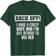 Funny Husband Back Off I Have A Crazy Wife Sarcastic Men T-Shirt - T-Shirt | Forest
