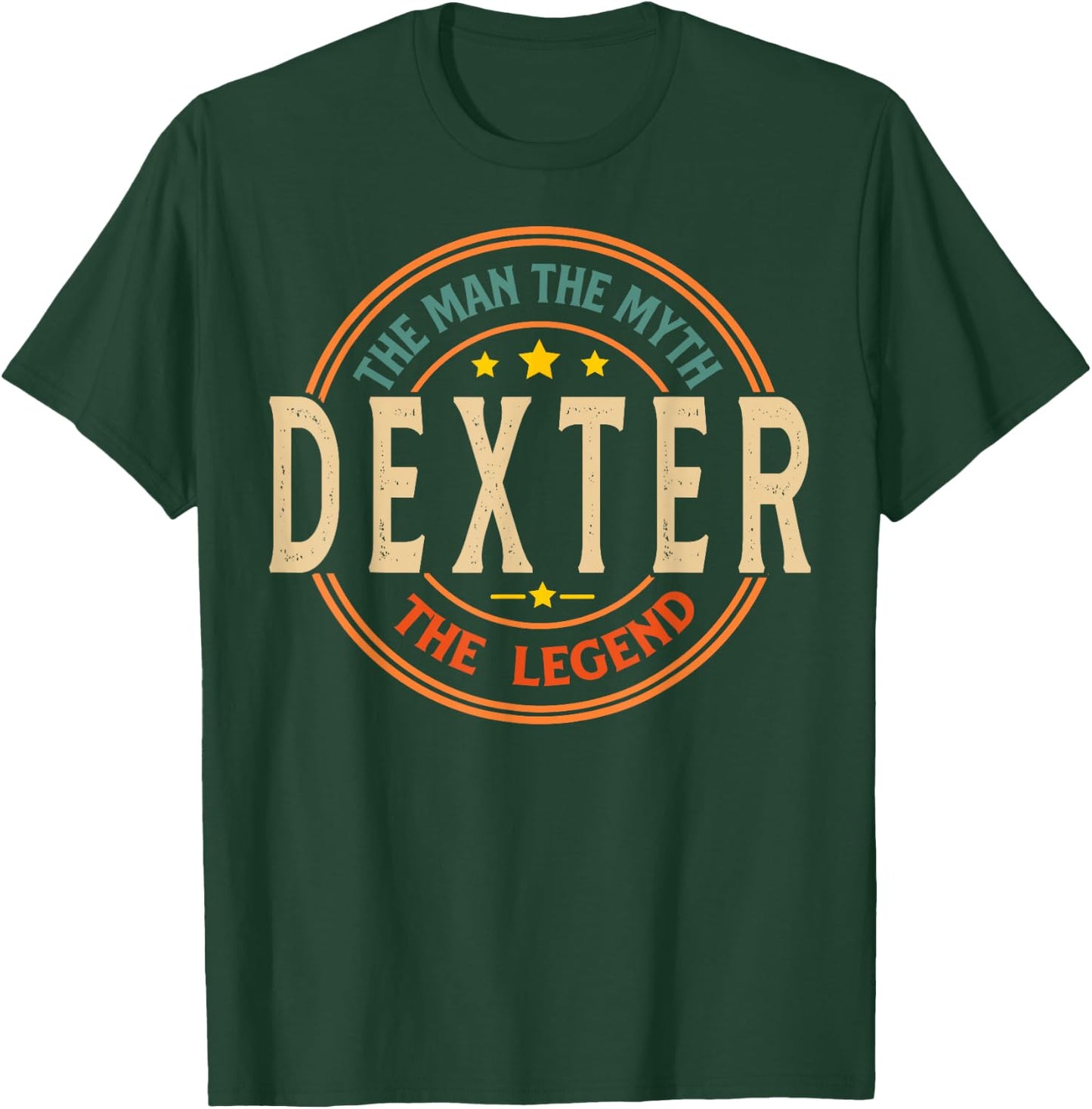 DEXTER The Man The Myth The Legend Vintage Personalized T-Shirt - T-Shirt | Forest